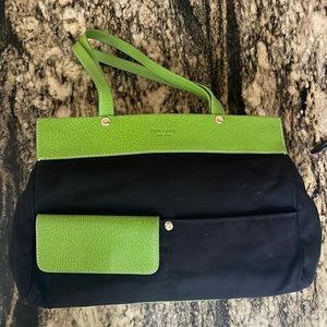 Kate Spade Hippy Green and Black shoulder bag